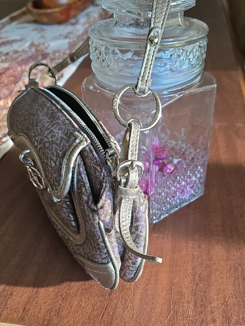 vintage DKNY monogram jacquard shoulder bag